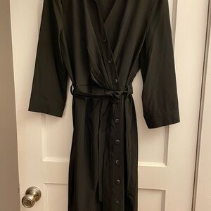 Calvin Klein Black Sheath Dress with 3/4 Sleeves